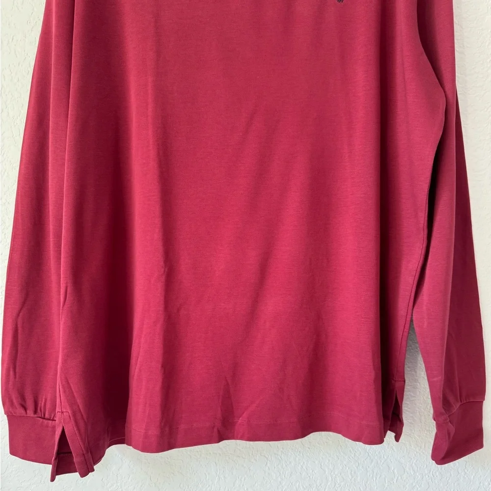 Polo Golf Ralph Lauren Men’s Large Dark Red  Pima Cotton‎ Mock Neck Outdoor